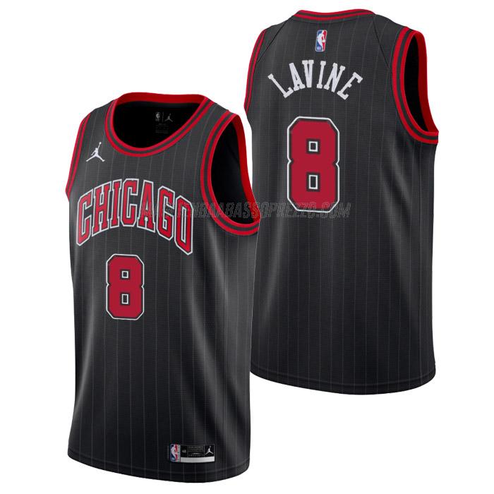 maglia zach lavine chicago bulls di 8 uomo statement edition 2023 nero