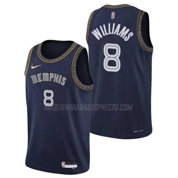 maglia ziaire williams memphis grizzlies di 8 uomo city edition 2022 blu navy