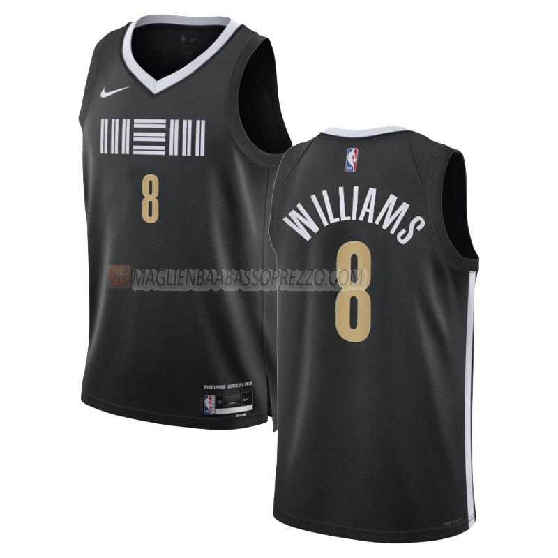 maglia ziaire williams memphis grizzlies di 8 uomo city edition 2023-24 nero