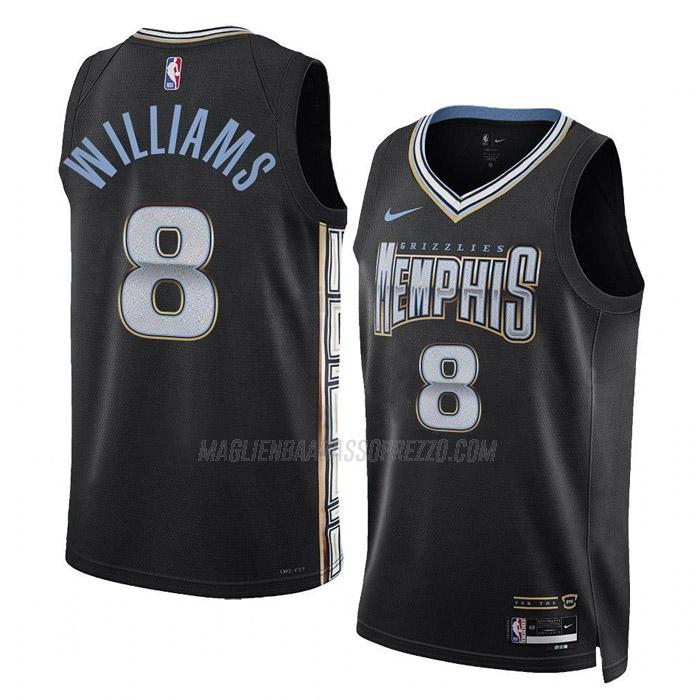 maglia ziaire williams memphis grizzlies di 8 uomo city edition 2023 nero