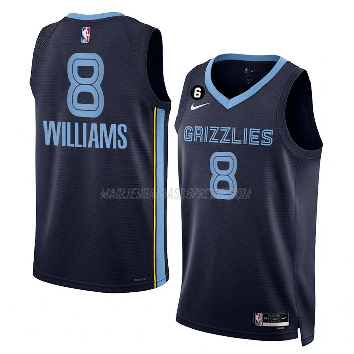 maglia ziaire williams memphis grizzlies di 8 uomo icon edition 2023 blu navy