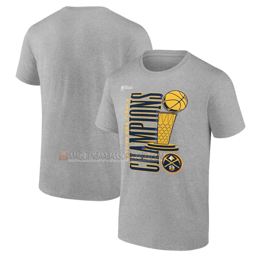 maglietta denver nuggets di 23621a24 uomo nba champions 2022-23 grigio