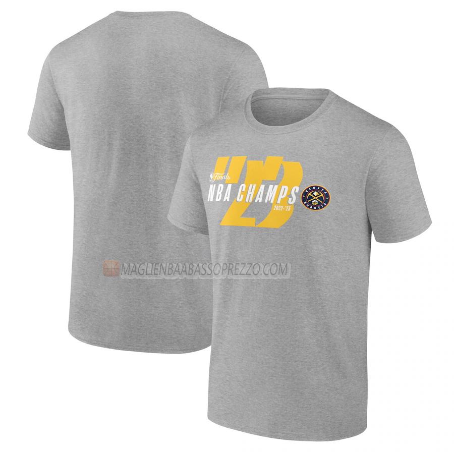 maglietta denver nuggets di 23621a25 uomo nba champs 2022-23 grigio