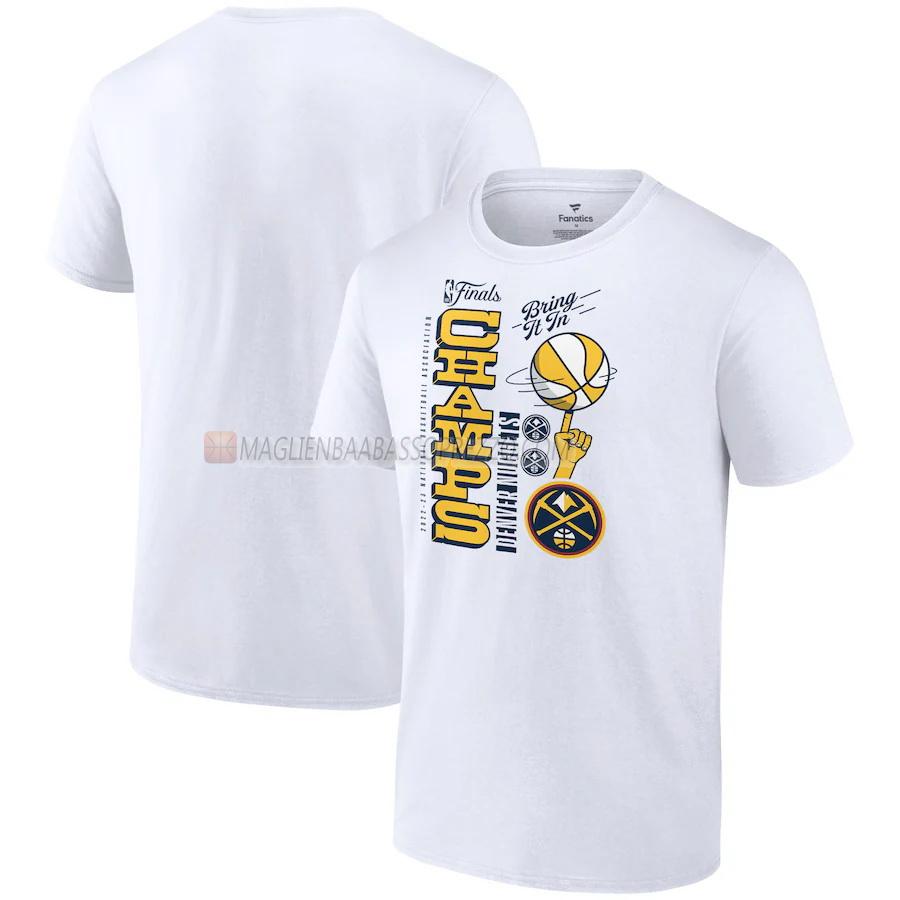 maglietta denver nuggets di 23621a26 uomo nba champs 2022-23 bianco