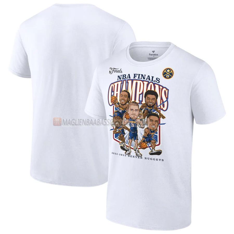 maglietta denver nuggets di 23621a27 uomo nba finals champions 2023 bianco