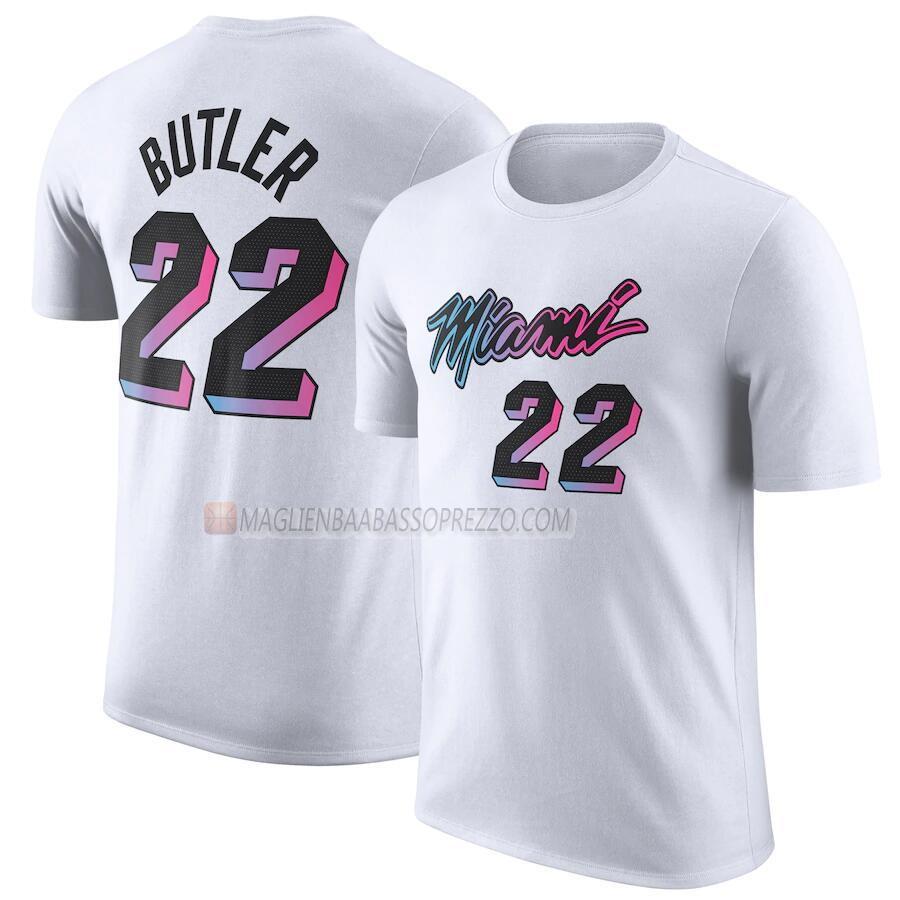 maglietta jimmy butler miami heat di 22 uomo 2022-23 bianco