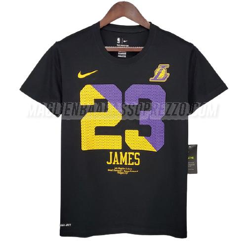 maglietta lebron james los angeles lakers di ts19 nero