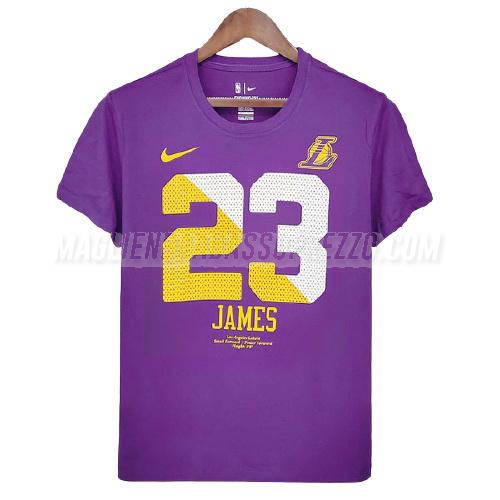 maglietta lebron james los angeles lakers di ts21 porpora