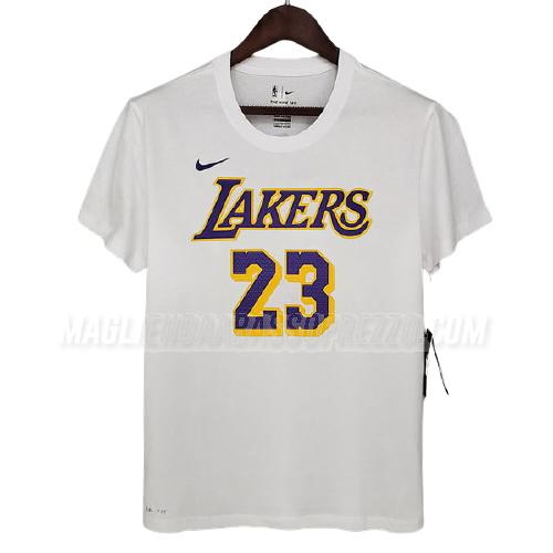 maglietta lebron james los angeles lakers di ts24 bianco