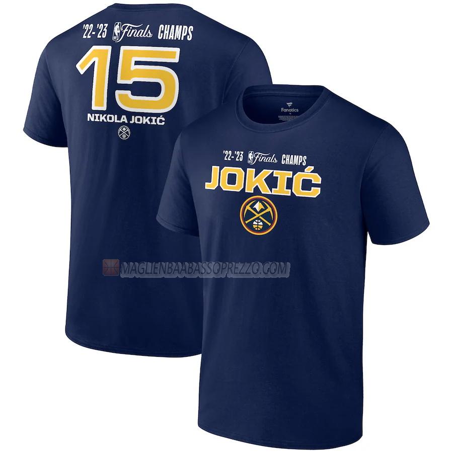 maglietta nikola jokic denver nuggets di 23621a4 uomo blu