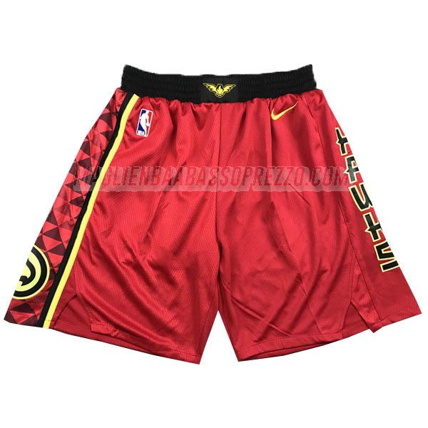 pantaloncini basket atlanta hawks di 2016-19 rosso