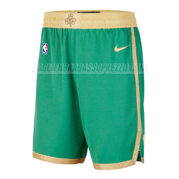 pantaloncini basket boston celtics di city edition 2020 verde