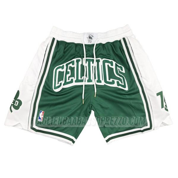 pantaloncini basket boston celtics di just don city edition 2022 verde