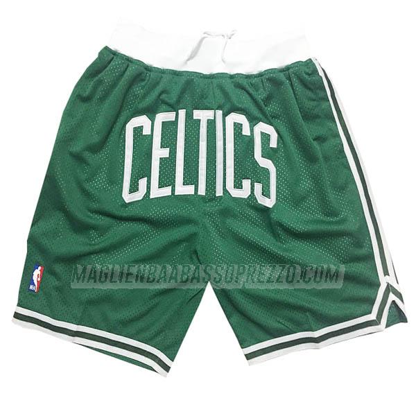 pantaloncini basket boston celtics di just don verde