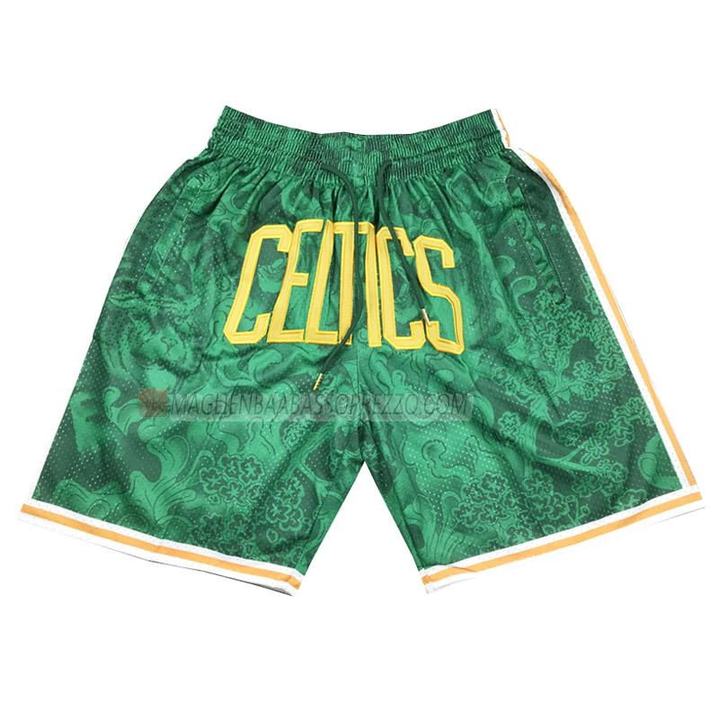 pantaloncini basket boston celtics di tiger year edition 2023 verde