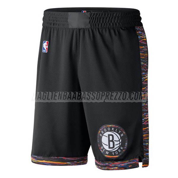 pantaloncini basket brooklyn nets di city edition 2019 nero