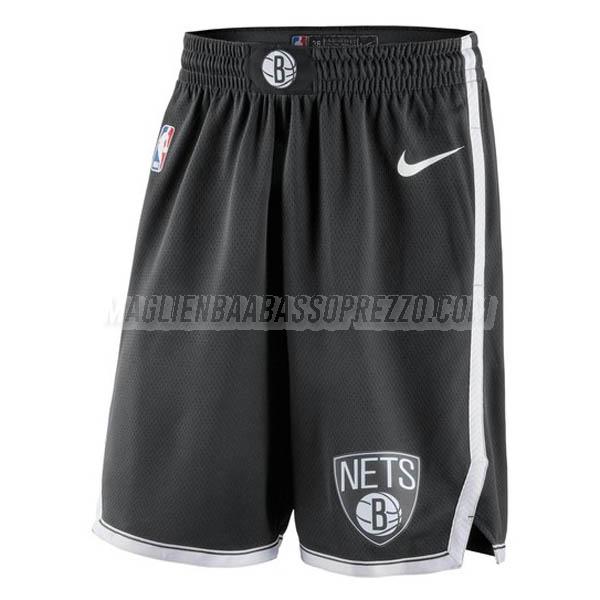 pantaloncini basket brooklyn nets di icon edition 2023 nero