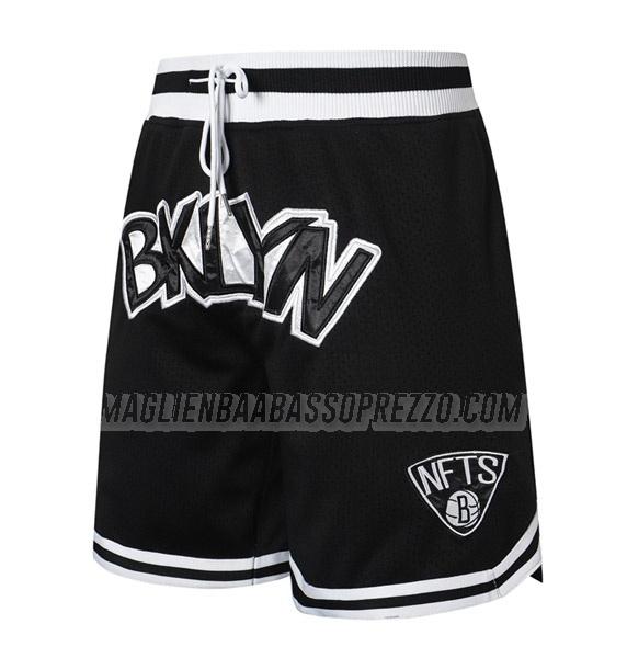 pantaloncini basket brooklyn nets di just don nero