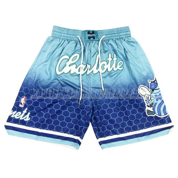 pantaloncini basket charlotte hornets di just don blu