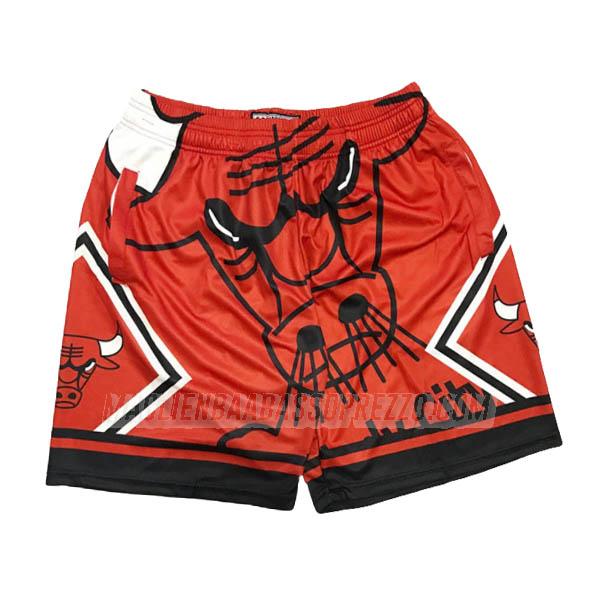 pantaloncini basket chicago bulls di big face rosso