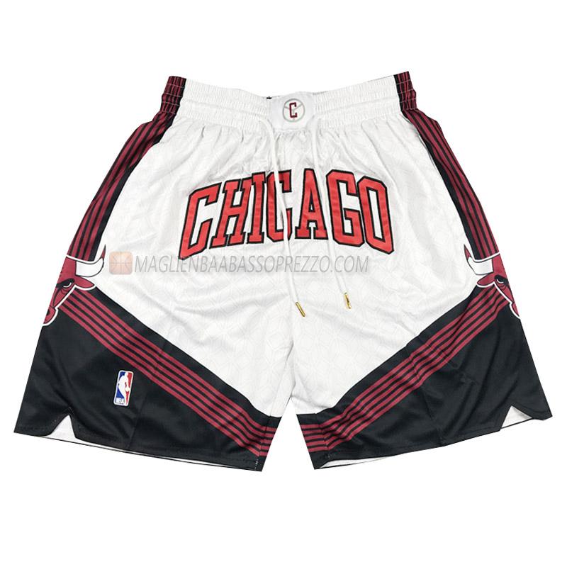 pantaloncini basket chicago bulls di city edition 2023 bianco