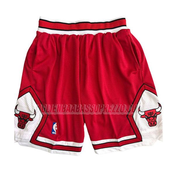 pantaloncini basket chicago bulls di con tasca rosso