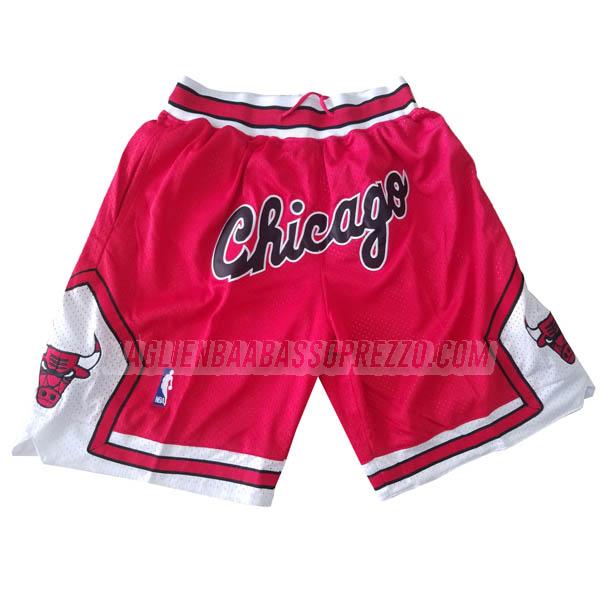 pantaloncini basket chicago bulls di just don classic edition rosso