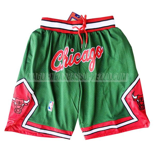 pantaloncini basket chicago bulls di just don classic edition verde