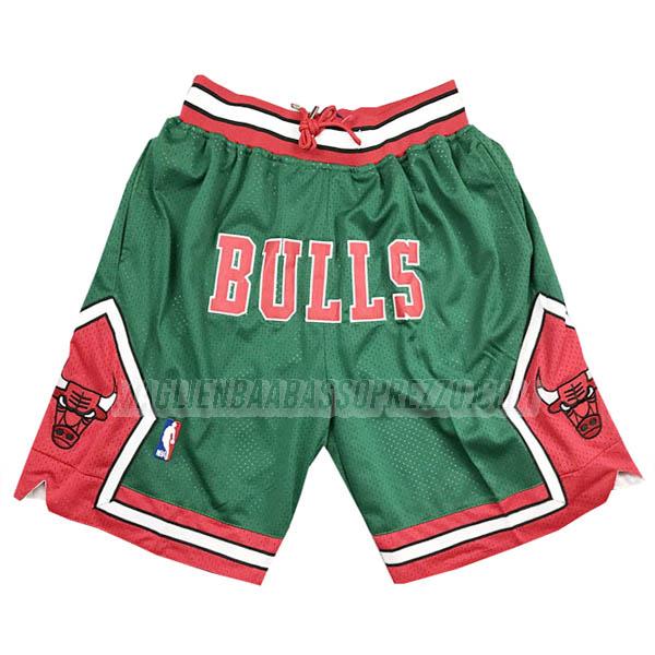 pantaloncini basket chicago bulls di just don verde