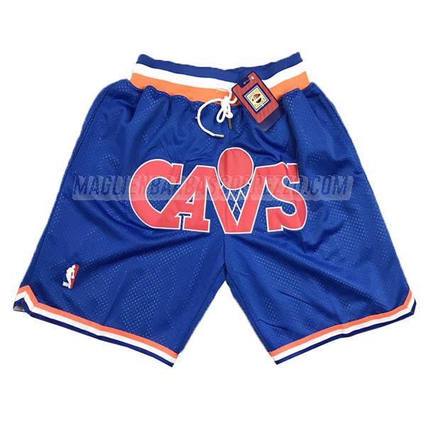 pantaloncini basket cleveland cavaliers di just don throwback blu