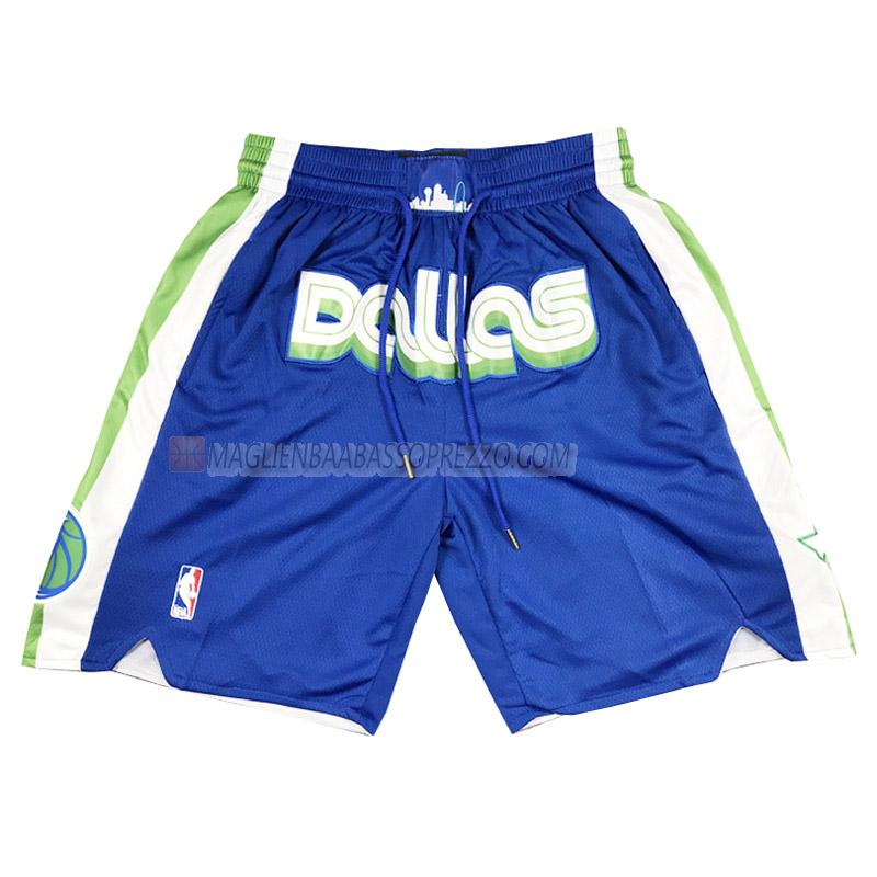 pantaloncini basket dallas mavericks di city edition 2023 blu