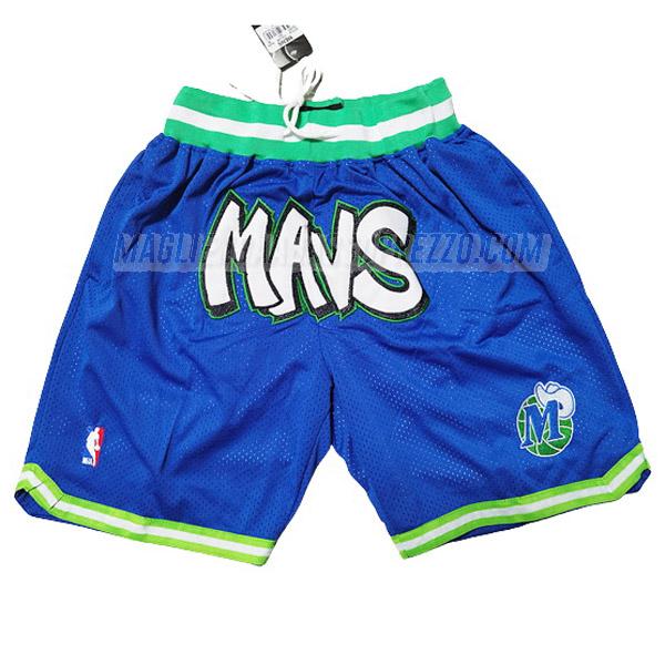 pantaloncini basket dallas mavericks di just don city edition 2020 blu