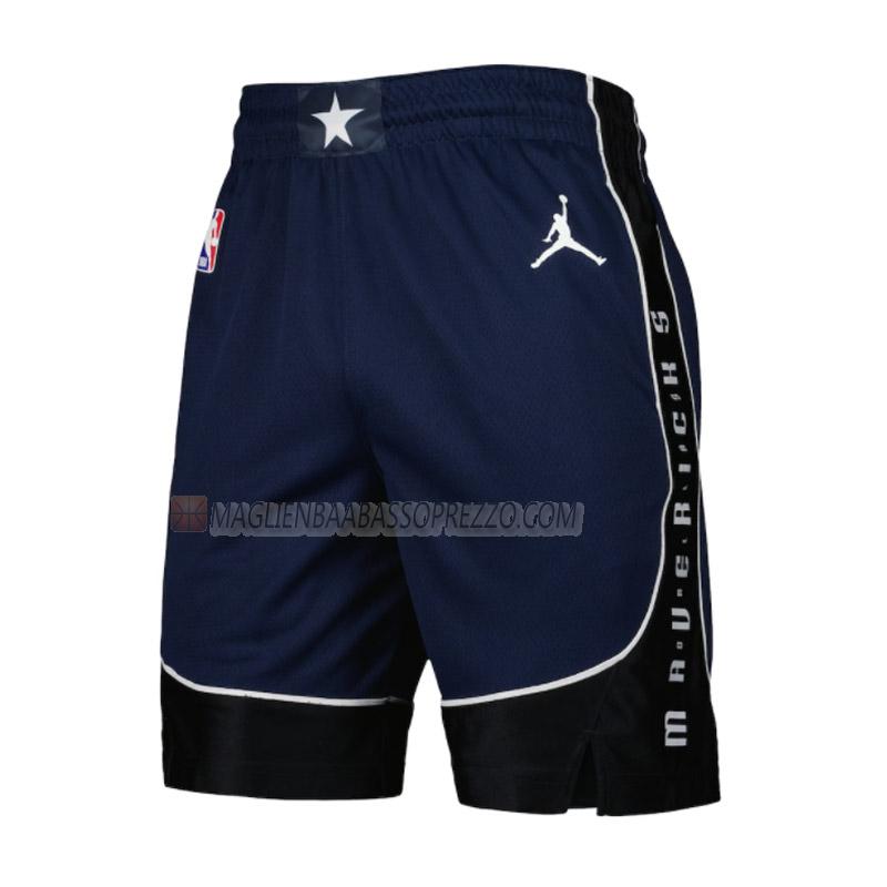 pantaloncini basket dallas mavericks di statement edition 2022-23 blu navy