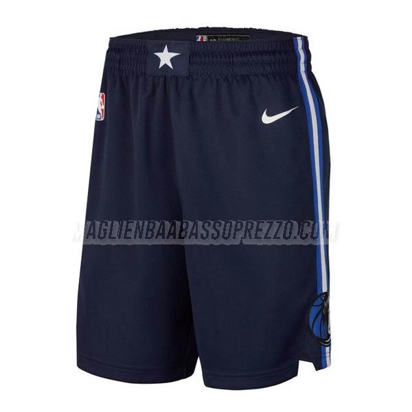 pantaloncini basket dallas mavericks di statement edition 2022 blu navy