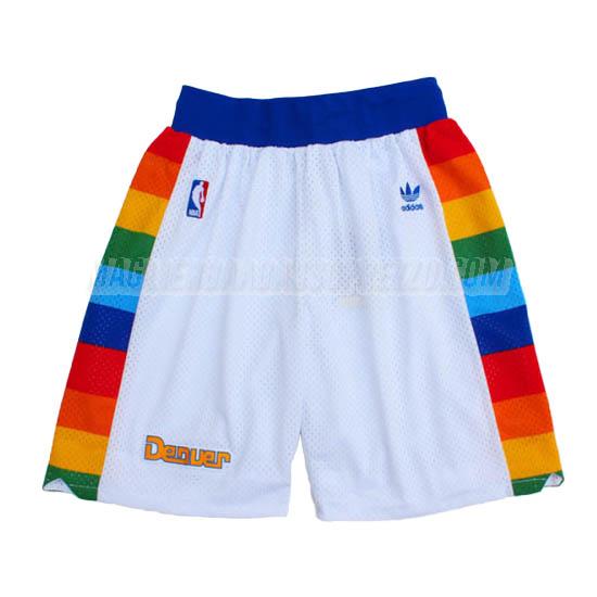 pantaloncini basket denver nuggets di 1989-93 bianco