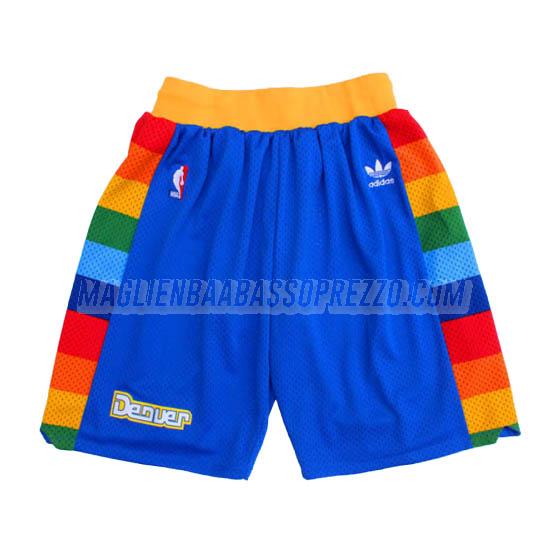 pantaloncini basket denver nuggets di 1989-93 blu