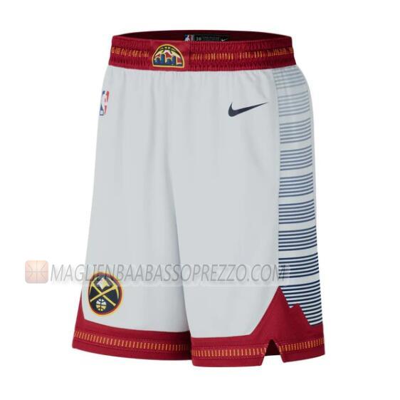 pantaloncini basket denver nuggets di city edition 2023 bianco