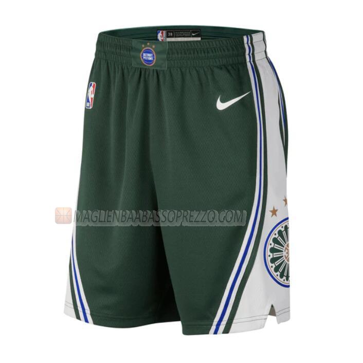 pantaloncini basket detroit pistons di city edition 2023 verde