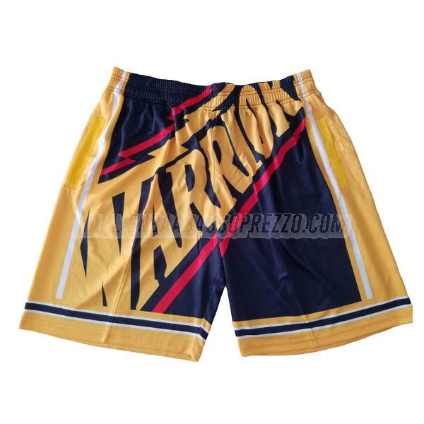 pantaloncini basket golden state warriors di big face blu