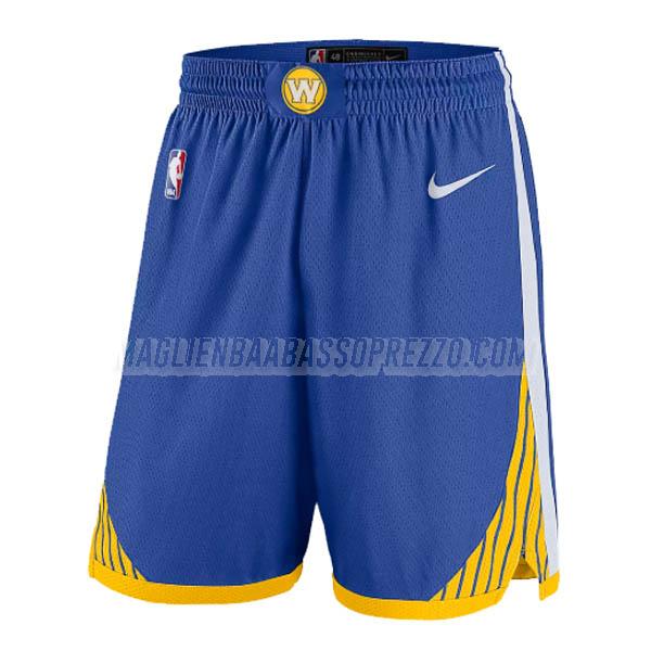 pantaloncini basket golden state warriors di icon edition 2023 blu