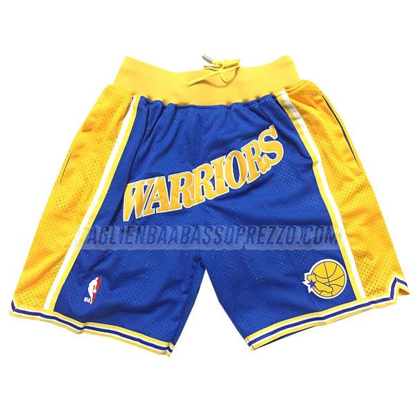 pantaloncini basket golden state warriors di just don classic edition blu