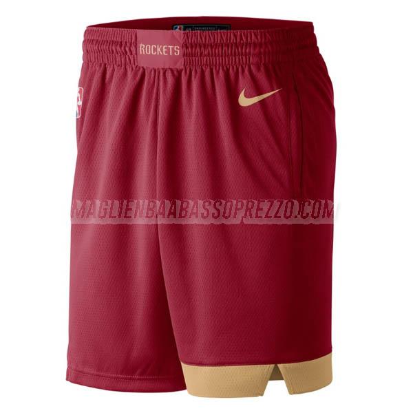 pantaloncini basket houston rockets di city edition 2019 rosso