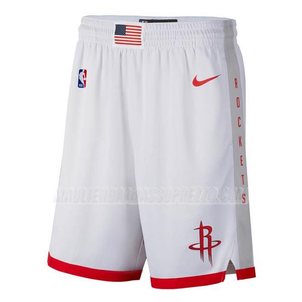 pantaloncini basket houston rockets di city edition 2020 bianco