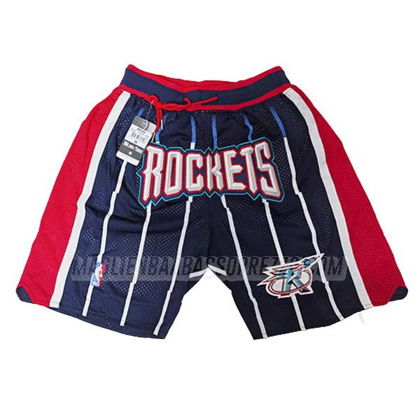 pantaloncini basket houston rockets di just don classic edition blu