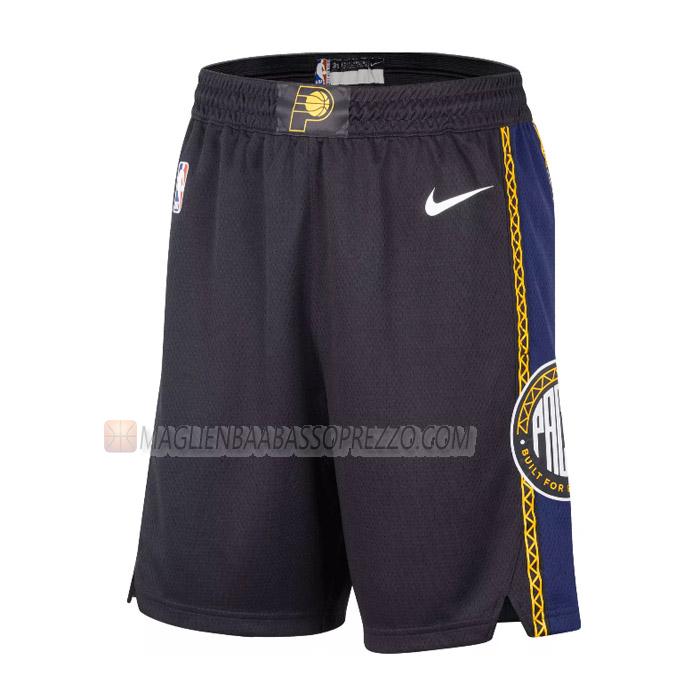 pantaloncini basket indiana pacers di city edition 2023 nero