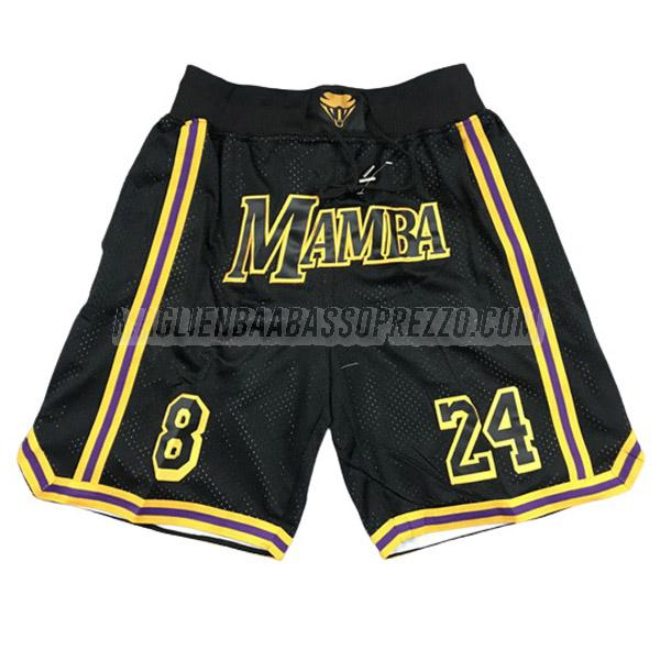 pantaloncini basket kobe bryant di just don mamba nero