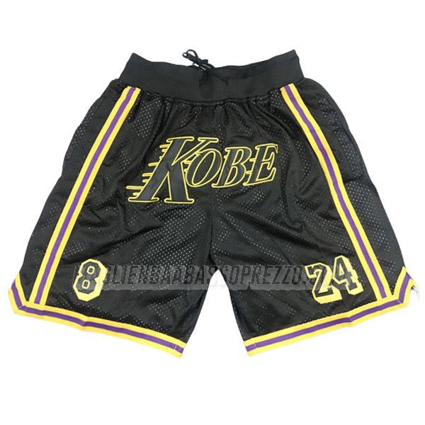 pantaloncini basket kobe bryant di just don nero