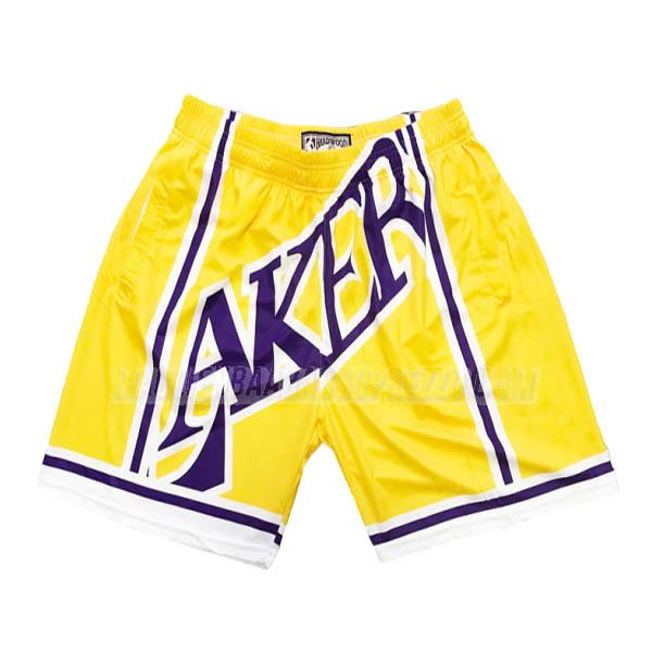 pantaloncini basket los angeles lakers di big face giallo