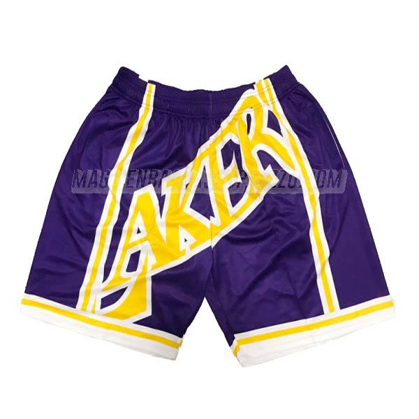 pantaloncini basket los angeles lakers di big face porpora