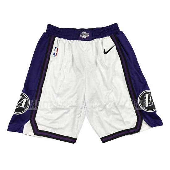 pantaloncini basket los angeles lakers di city edition 2023 bianco